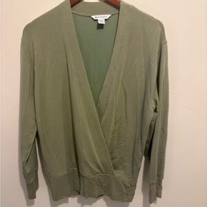 Athleta Sage Green Wrap like Top